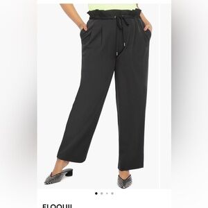 Eloquii Women’s Paper bag cinch waist pants